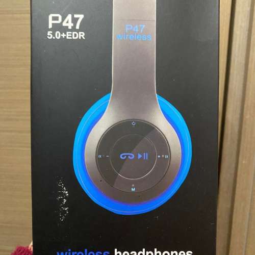 全新深藍色 真無線耳機連可充電電池艙 藍牙 P47 5.0 BT true wireless earphones h...