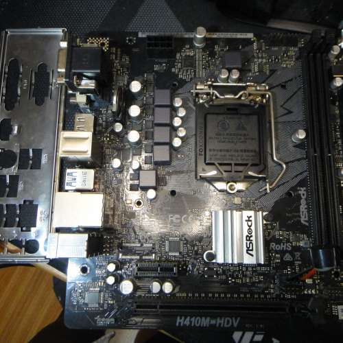 AsRock H410M-HDV MATX主版 Socket 1200 支援10代CPU