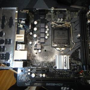 AsRock H410M-HDV MATX主版 Socket 1200 支援10代CPU