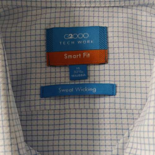 全新 G2000 卹衫 恤衫 15吋領 shirt 15" collar smart fit tech work 165/88A