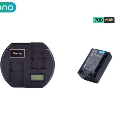 LLANO NP-FV50 Lithium-Ion Battery Pack With QC3.0 LCD Display Dual Charger
