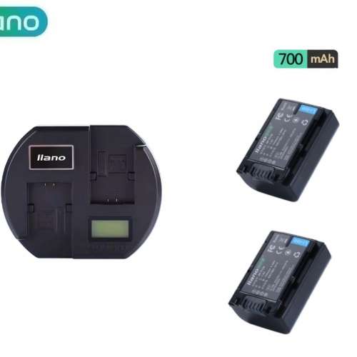 LLANO NP-FV50 Lithium-Ion Battery Pack With QC3.0 LCD Display Dual Charger
