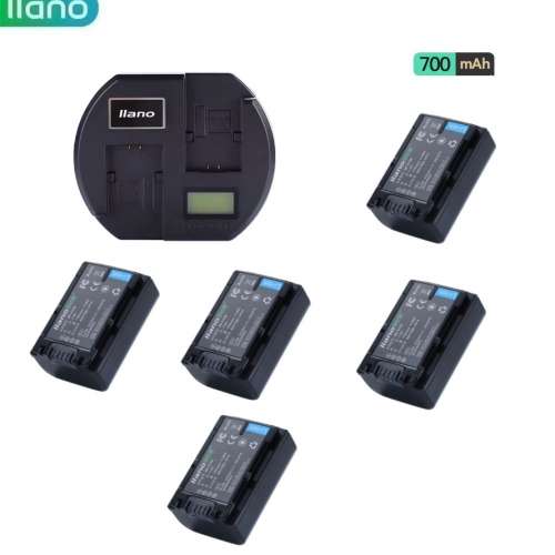 LLANO NP-FV50 Lithium-Ion Battery Pack With QC3.0 LCD Display Dual Charger