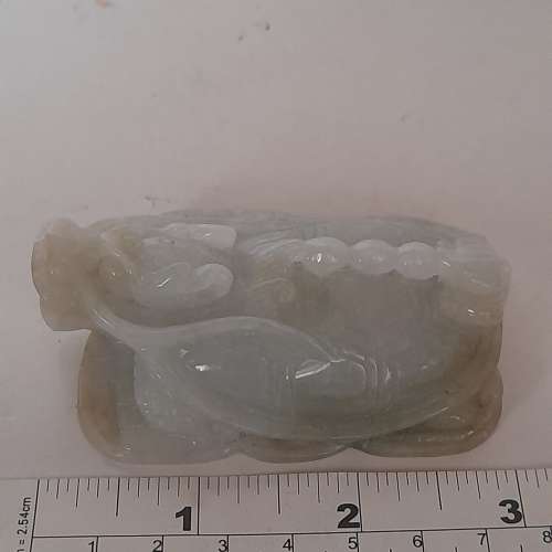 翡翠A玉約3x2寸招財龍頭龜擺件，亦可作吊件/手把件用。好工，圓滑好水頭，清理存貨...