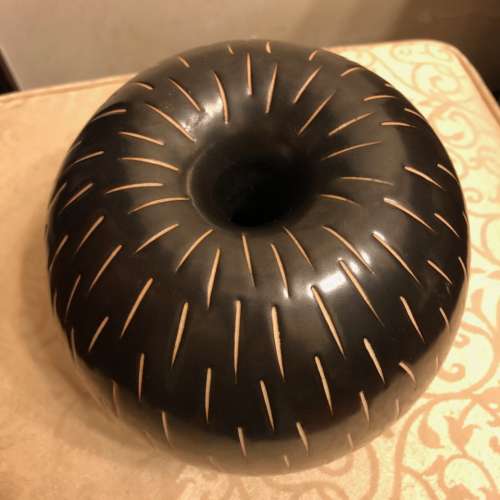 人手造 陶瓷製 南瓜型狀 花瓶 購自印度