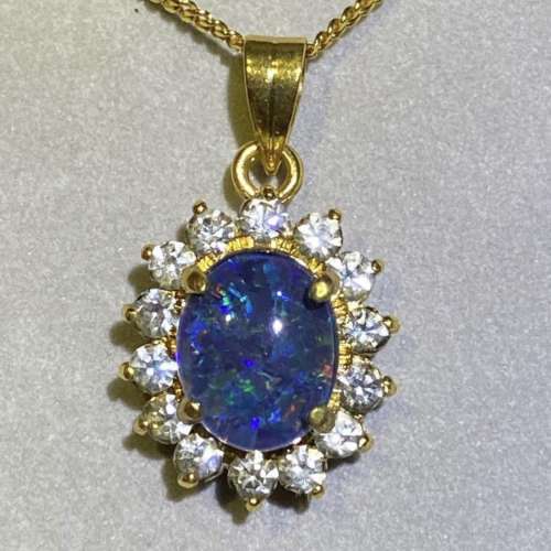 澳洲名牌(Tocow)Opal澳寶吊墜和頸鏈