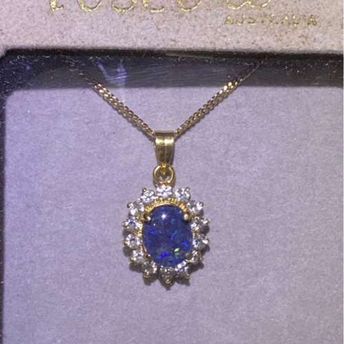 澳洲名牌(Tocow)Opal澳寶吊墜和頸鏈