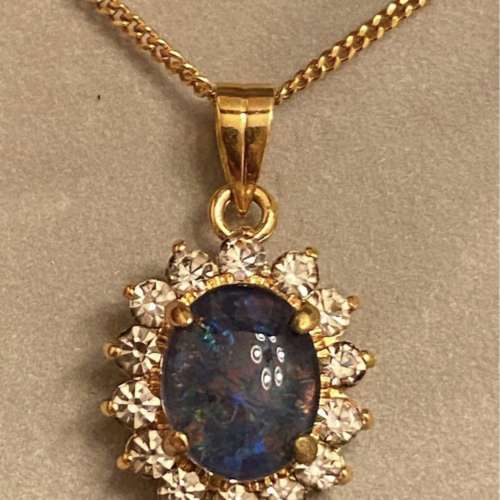 澳洲名牌(Tocow)Opal澳寶吊墜和頸鏈