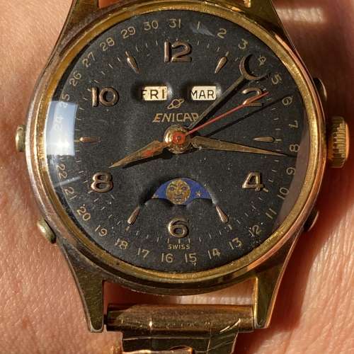 ❤️罕有的Enicar全自動日月相手錶