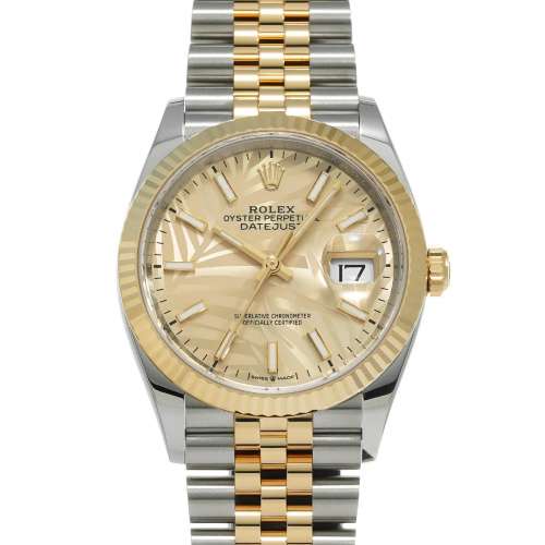 Datejust 36 126233 Golden Palm Motif Men's