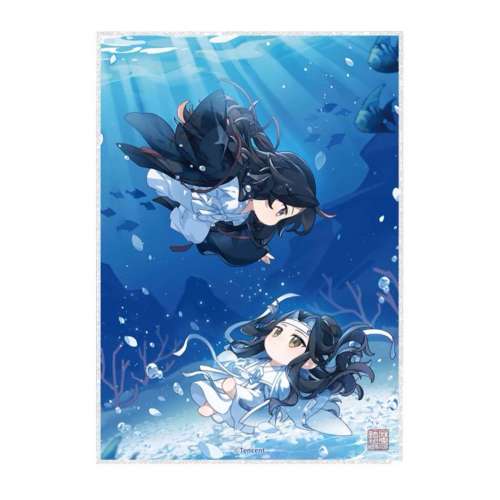《魔道祖師》動畫 禪意·空明系列魏無羨藍忘機色紙 148*210cm