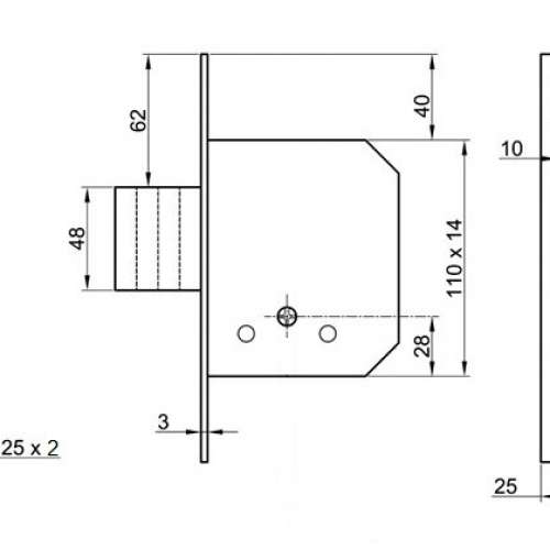 【YALE】Cross Key Mortice Lock (NEW) 全新義大利舊貨耶魯十字匙插芯鎖