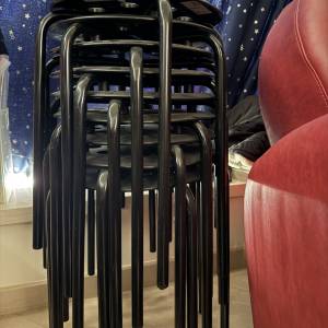IKEA 黑色圓凳 9張