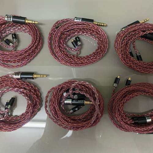 優惠(耳機線名:閃電)fulmination黃銅鍍金，V形調音，Hi-Fi發燒級線材系列，8股耳機...