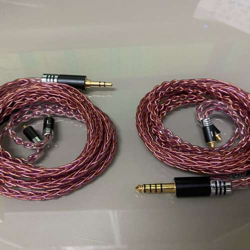 優惠(耳機線名:閃電)fulmination黃銅鍍金，V形調音，Hi-Fi發燒級線材系列，8股耳機...