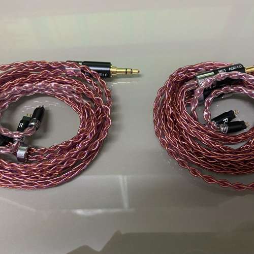 優惠(耳機線名:閃電)fulmination黃銅鍍金，V形調音，Hi-Fi發燒級線材系列，8股耳機...