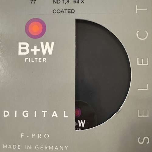 B+W 77mm ND 1.8 64x coated filter
