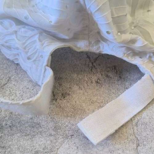 全新 白色 珠片 Cap帽