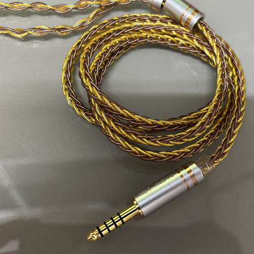 (最後1條,特價)[雙11優惠(耳機線名:古月)Hi-Fi發燒級線材系列，8絞古河銅+古河銅鍍...