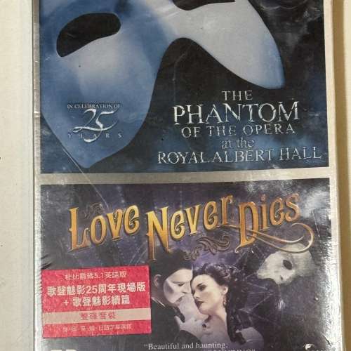 全新未開封 Phantom of the opera DVD 雙碟套裝