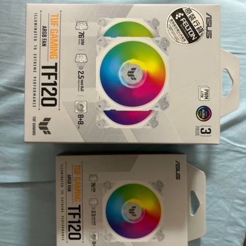 tuf gaming tf120白色風扇 4個 連控制器