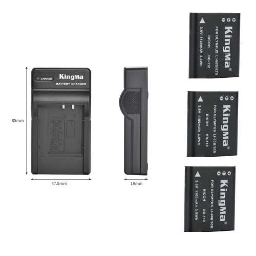 KINGMA Olympus LI-90B / LI-92B / Ricoh DB-110 Lithium Battery Pack 代用鋰電池...
