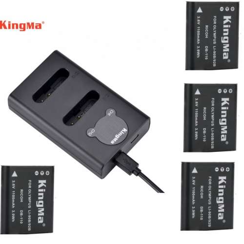 KINGMA Olympus LI-90B / LI-92B / Ricoh DB-110 Lithium Battery Pack 代用鋰電池...