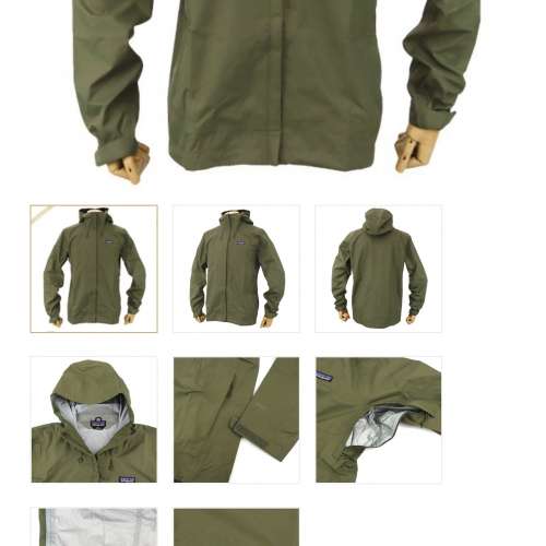 出售極新Patagonia Torrentshell Basin Green 風褸