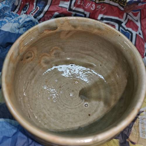 日本唐津燒浮雕手捏建水