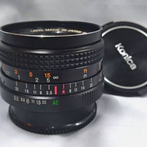 日本 KONICA HEXANON 28mm f3.5( AR mount )99% new 包(原裝底+面蓋) 不是Hexar