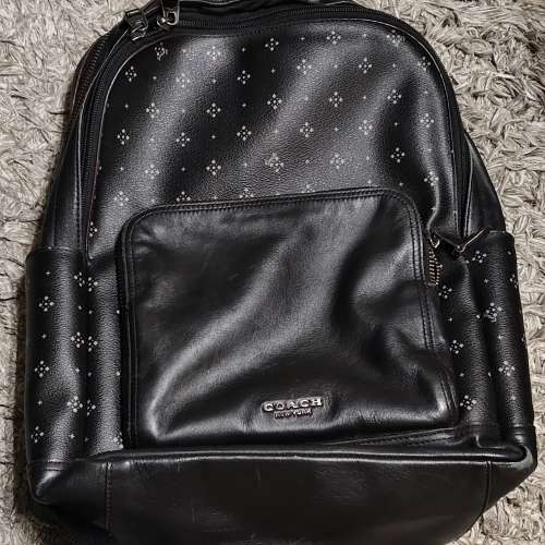 Coach Men's leather backpack 男士背包