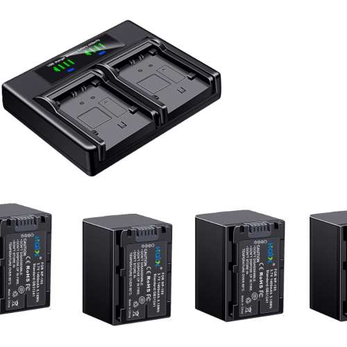 HQIX NP-180 Lithium-Ion Battery Pack With LCD Display USB-C Dual Charger 電池...