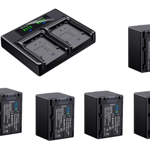 HQIX NP-180 Lithium-Ion Battery Pack With LCD Display USB-C Dual Charger 電池...