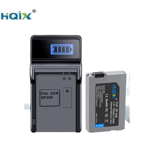 HQIX CANON BP-208 Lithium Battery Pack With LCD Diaplay USB Charger 代用鋰電池...
