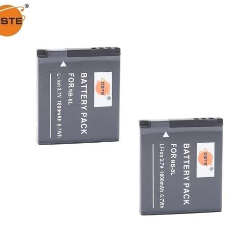 DSTE NB-8L Fully Decoded Lithium-Ion Battery With Single-Bay Travel Charger
