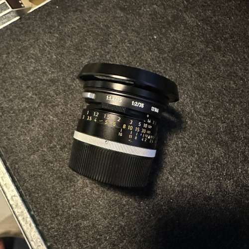 leica 35 1.4 pre a (black paint brass infinity lock)