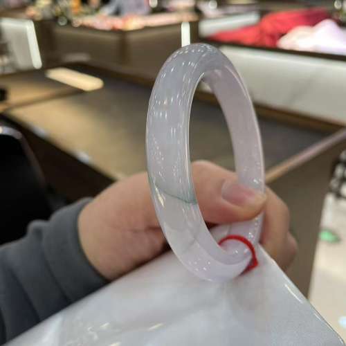 緬甸天然翡翠圓條玉鐲