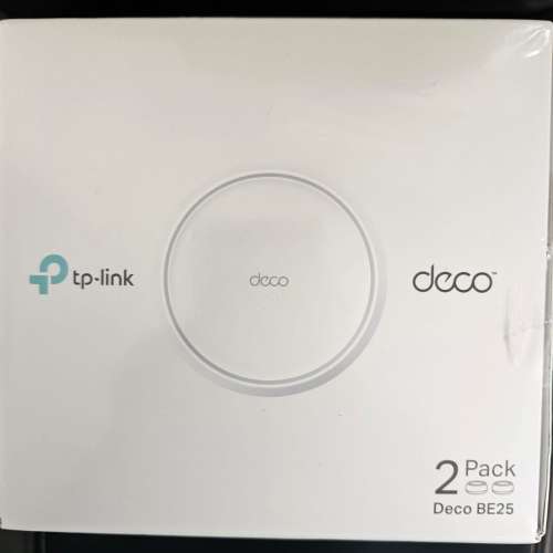 TP-LINK Deco BE25 BE5000 Whole Home Mesh WiFi 7 System  (一盒兩隻)