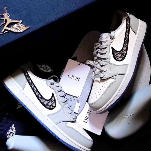 Dior x Air Jordan 1 LOW白灰 低幫