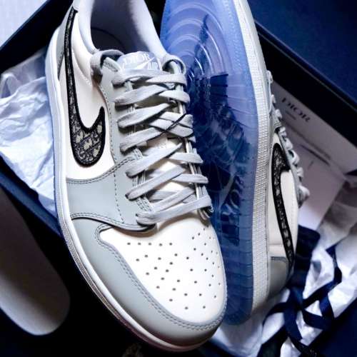 Dior x Air Jordan 1 LOW白灰 低幫