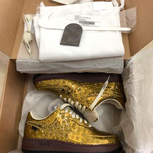 Louis Vuitton x Off-white x NK Air Force 1 LV三方聯名款 空軍一號低幫休閑運動闆鞋