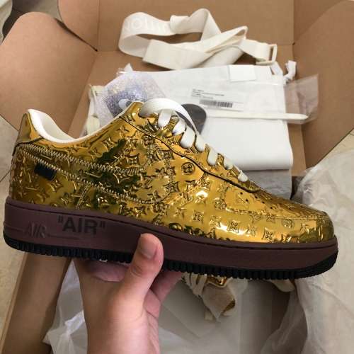 Louis Vuitton x Off-white x NK Air Force 1 LV三方聯名款 空軍一號低幫休閑運動闆鞋