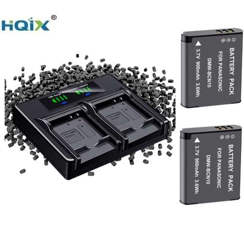 HQIX LEICA BP-DC14 / BP-DC14E Battery Pack With LCD Display USB-C Dual Charger