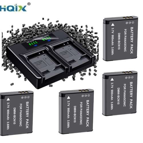 HQIX LEICA BP-DC14 / BP-DC14E Battery Pack With LCD Display USB-C Dual Charger