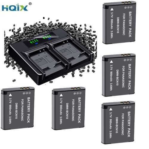 HQIX LEICA BP-DC14 / BP-DC14E Battery Pack With LCD Display USB-C Dual Charger