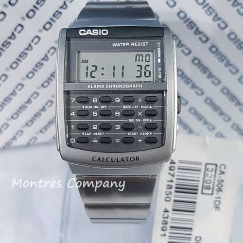 Montres Company 香港註冊公司(32年老店) 卡西歐 CASIO 電話備忘錄 不鏽鋼錶帶 黑...