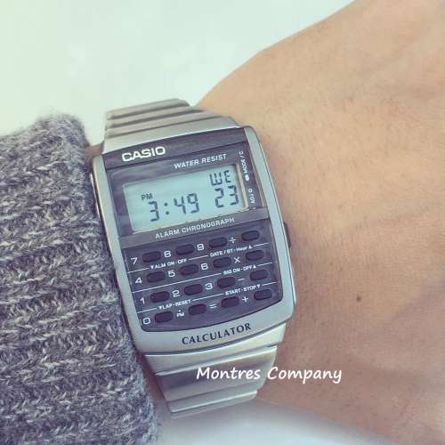 Montres Company 香港註冊公司(32年老店) 卡西歐 CASIO 電話備忘錄 不鏽鋼錶帶 黑...