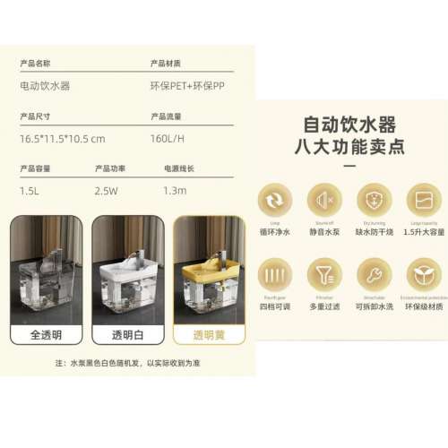 #寵物飲水機 #貓 #狗 #自動循環 #可拆洗 #插電式