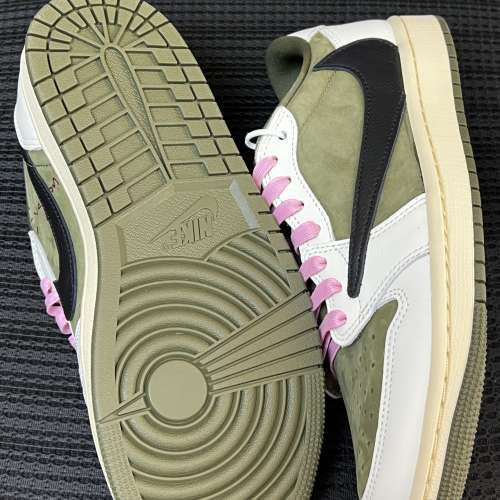 Travis Scott x Air Jordan AJ1 Low OG SP TS聯名倒鉤8.0低幫 白橄欖綠