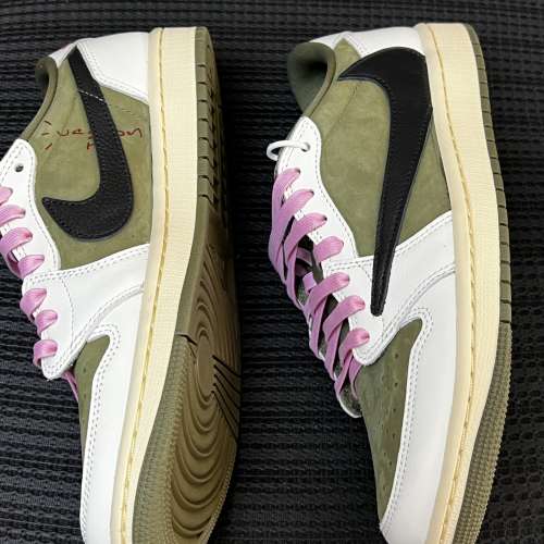 Travis Scott x Air Jordan AJ1 Low OG SP TS聯名倒鉤8.0低幫 白橄欖綠